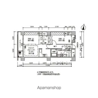 東雲キャナルコートCODAN18号棟【8階】の間取り