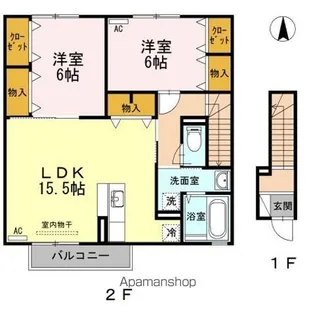 シェルセオン【2階】の間取り