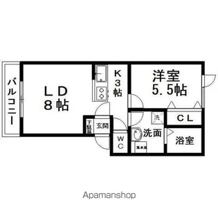 コーポ日研B棟【3階】の間取り