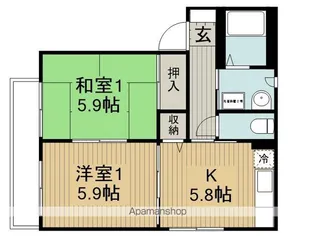 グリーンハウス(積水)【2階】の間取り