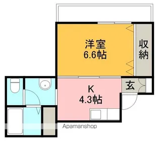 コーポハリマヤⅠ【3階】の間取り