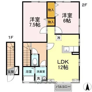 MARI’S GARDEN【2階】の間取り