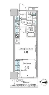 東京都江東区塩浜2丁目【マンション】の間取り