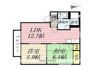 プライムコートB【2階】の間取り
