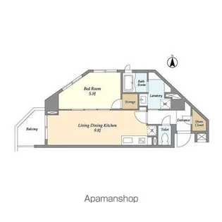 ウェルロード中野新橋【3階】の間取り
