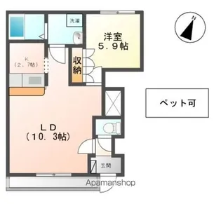 PARK D’AZUR【1階】の間取り