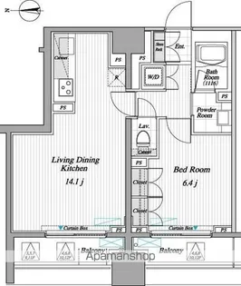 レジディア錦糸町Ⅱ【12階】の間取り
