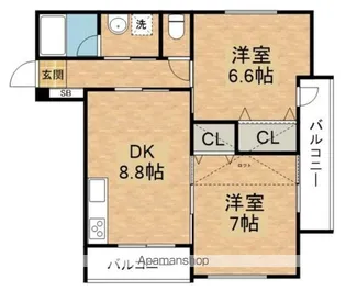 ルネ 丸美IV【3階】の間取り