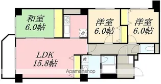 ブルーミィ五稜郭(BLOOMY GORYOKAKU)【401号室】の間取り
