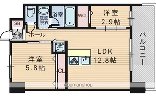 スプランディッドライズ新大阪ノース【8階】の間取り