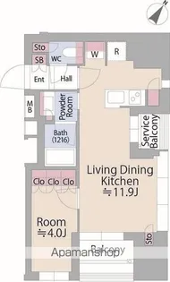 パークホームズ渋谷松濤【5階】の間取り