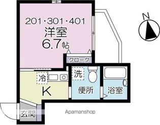 グルワール代田橋【4階】の間取り