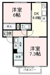 セゾンハトリB【1階】の間取り