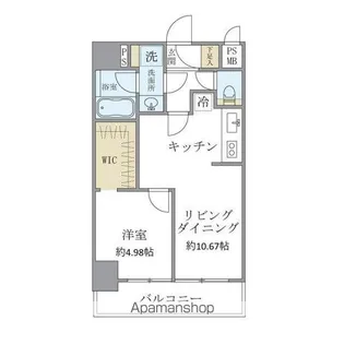 ISM中野坂上【6階】の間取り