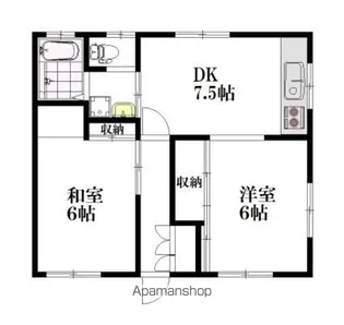 渡辺ハイツ【102号室】の間取り