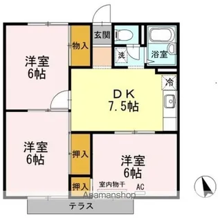 アネックスハゴロモ ガーデン【1階】の間取り