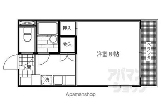 FILNAKATA【4D号室】の間取り
