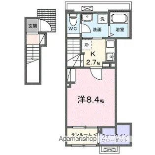 エスペランサ 俊【202号室】の間取り