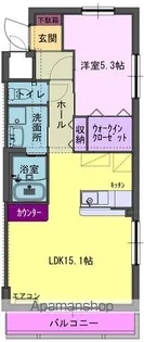 ノートルセラマーユ 北上【201号室】の間取り