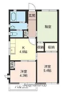 ラ・カージュ原宿C【102号室】の間取り