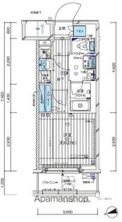 メインステージ横濱阪東橋【2階】の間取り
