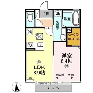 サンモール F【1階】の間取り
