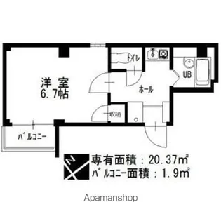 シャトー村瀬・千代田【4階】の間取り