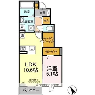 ウィルコート南花岡【1階】の間取り