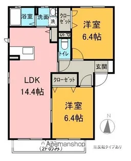 MASTTOWN島内【B201号室】の間取り