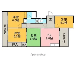 ロイヤルハイツ【2階】の間取り