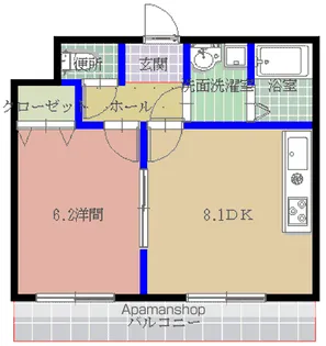 俵町バフィー【404号室】の間取り