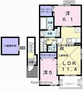 イースト・シップ五番館【2階】の間取り
