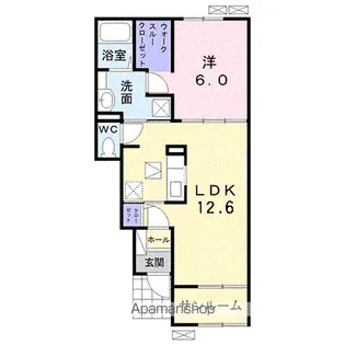 アイリス・ファームA【1階】の間取り