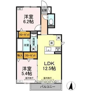 メテオール【1階】の間取り