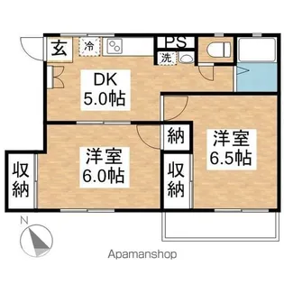 シティハイムカーサ久喜【201号室】の間取り