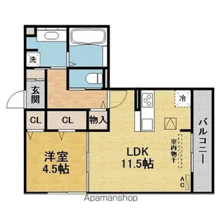 J CUBE A【1階】の間取り