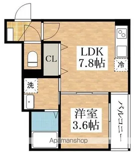 グランツ喜連【1階】の間取り