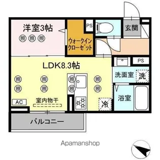 サンガーデン新山口 A棟【2階】の間取り