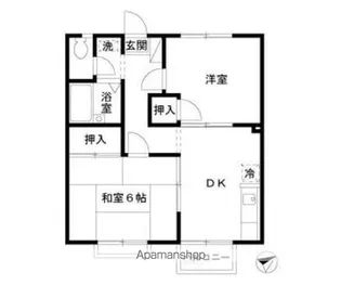 エステートピア八幡I【1階】の間取り
