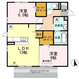 カーサ プリマヴェーラ【2階】の間取り