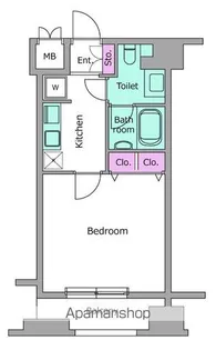 東京都港区東新橋2丁目【マンション】の間取り