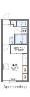 レオパレスカストル【114号室】の間取り