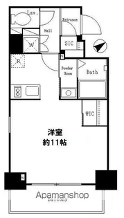 レジディア麻布十番Ⅱ【3階】の間取り