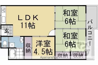 メガロコープ西陣【5階】の間取り