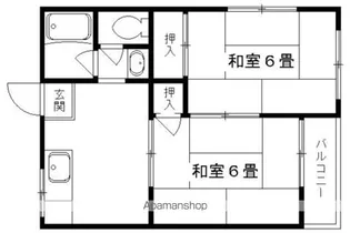 ハイツシゲハラ【202号室】の間取り