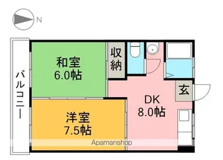 スカイハイツ福井【3階】の間取り