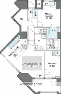 ロイヤルパークス豊洲【8階】の間取り