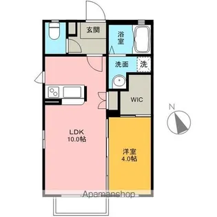 サントロペ【102号室】の間取り