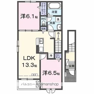 サンライズM Ⅰ【2階】の間取り
