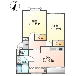 カサ・ベルデ【1階】の間取り